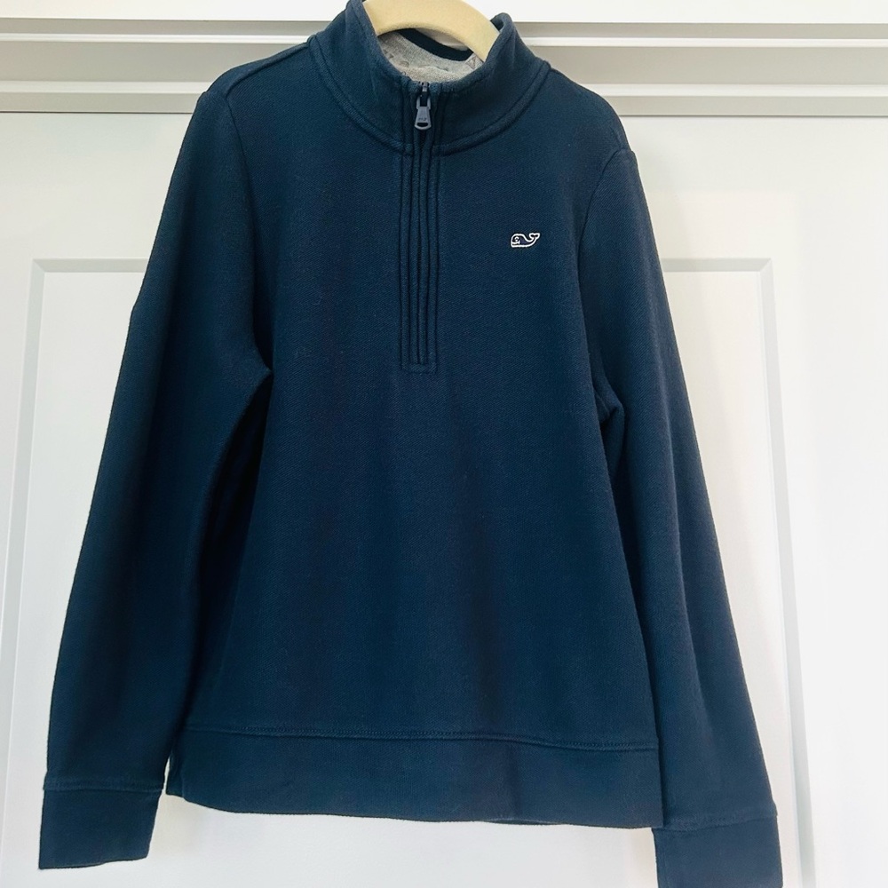 Vineyard Vines Boys Navy Saltwater Quarter-Zip (7Y)